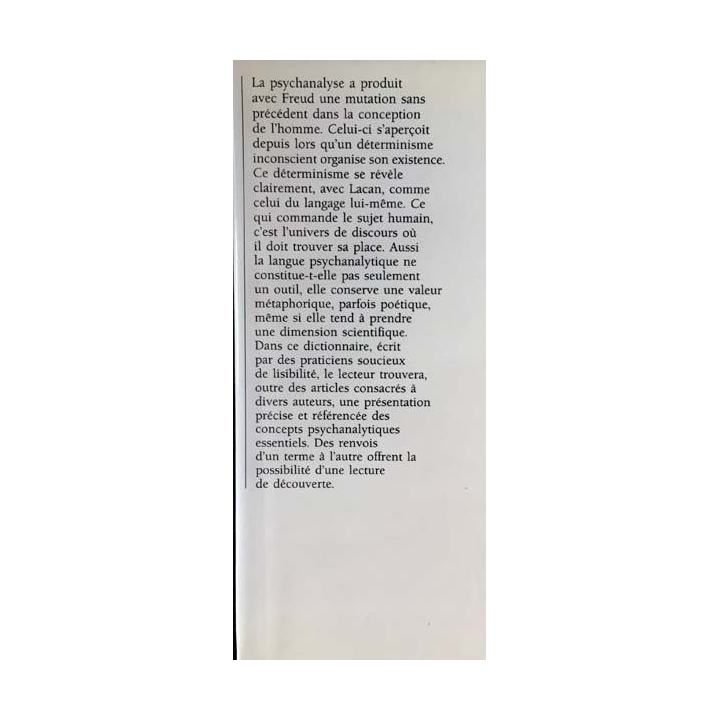 1. Dictionnaire de la psychanalyse sous la direction de Roland Chemana aux éditions Larousse - France loisirs