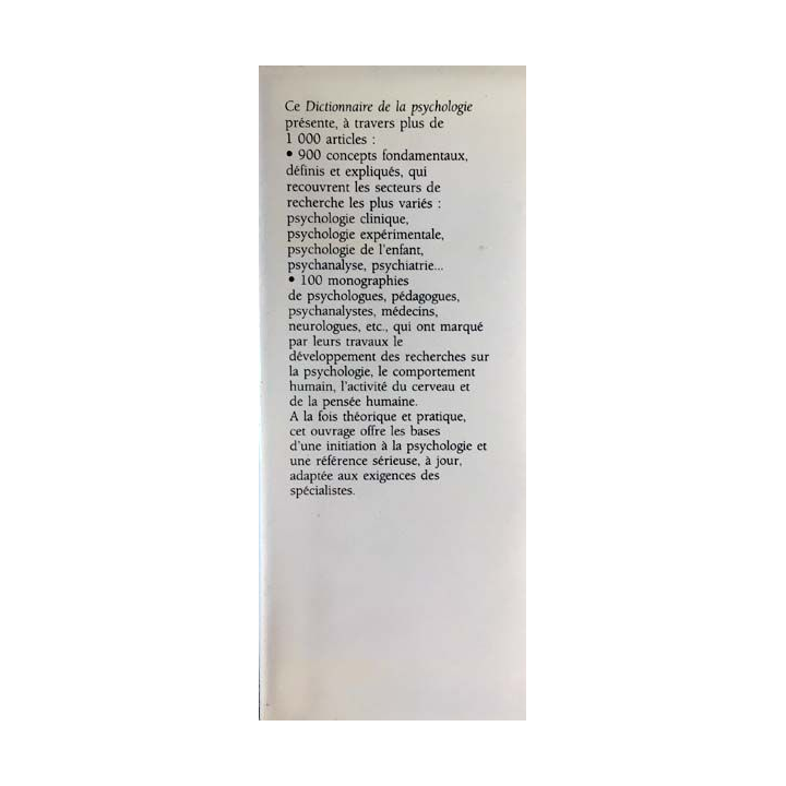 1. Dictionnaire de la psychologie de Norbert Sillamy aux éditions Larousse - France loisirs