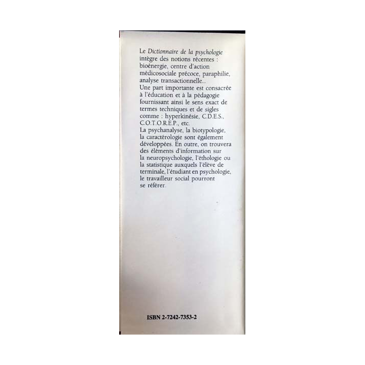 1. Dictionnaire de la psychologie de Norbert Sillamy aux éditions Larousse - France loisirs