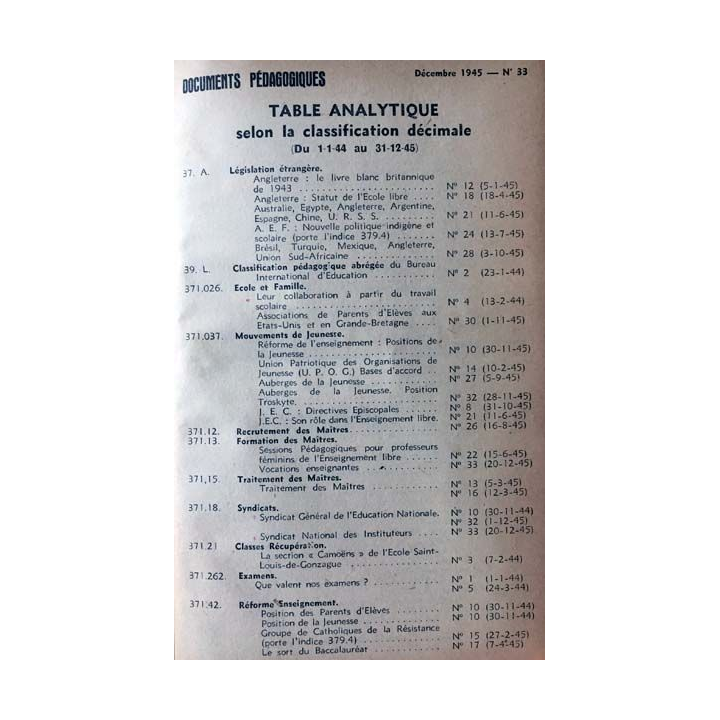 1. Documents pédagogiques 1945 aux éditions SPES