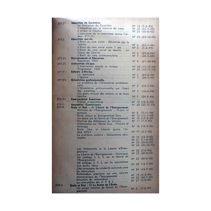 1. Documents pédagogiques 1945 aux éditions SPES