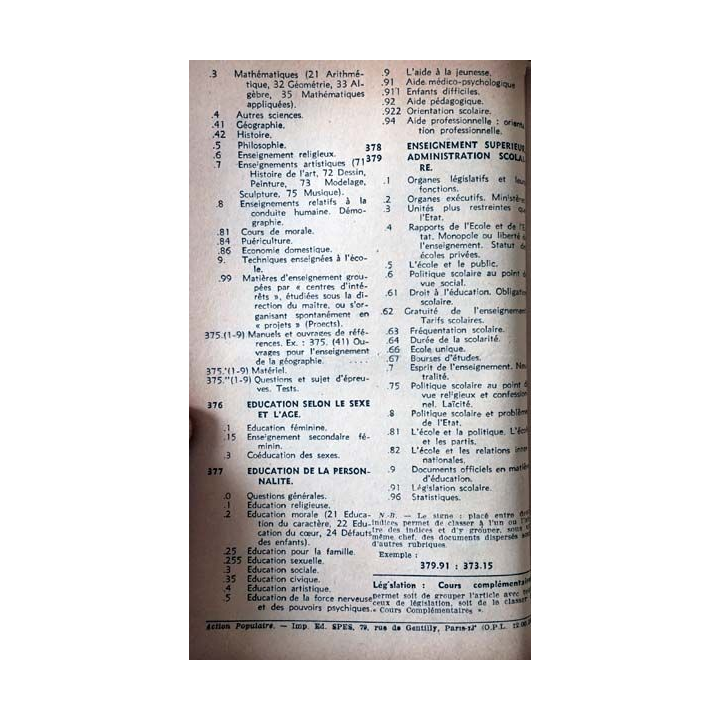 1. Documents pédagogiques 1946 aux éditions SPES