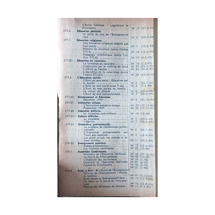 1. Documents pédagogiques 1946 aux éditions SPES