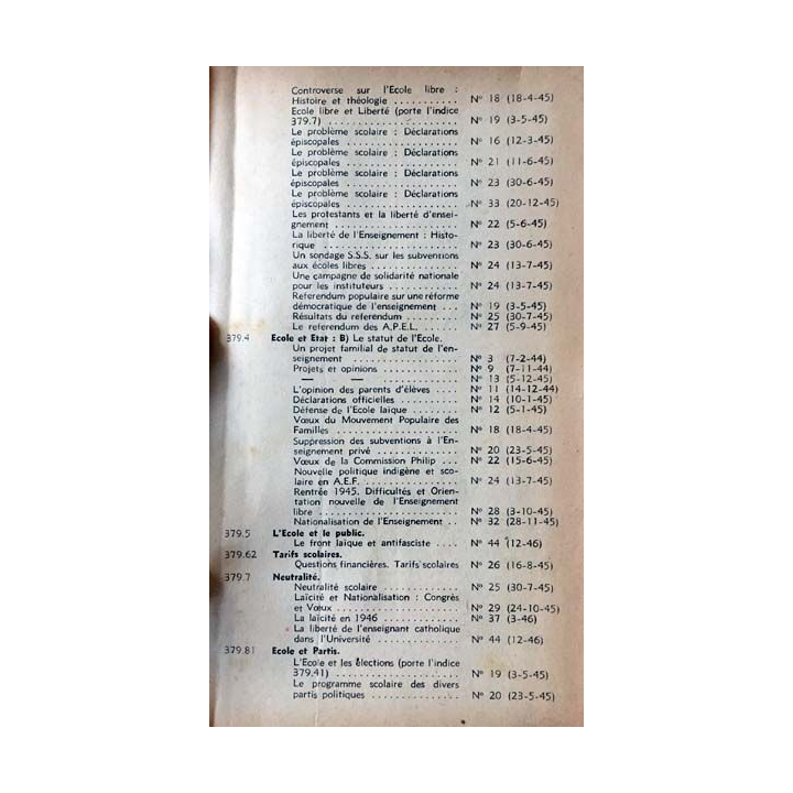 1. Documents pédagogiques 1946 aux éditions SPES