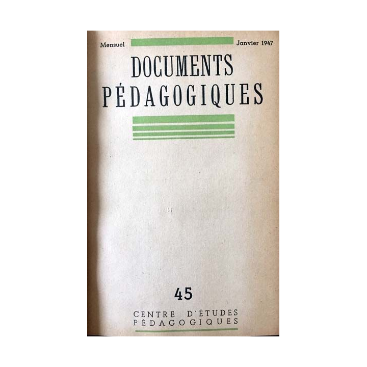 1. Documents pédagogiques 1947 aux éditions SPES
