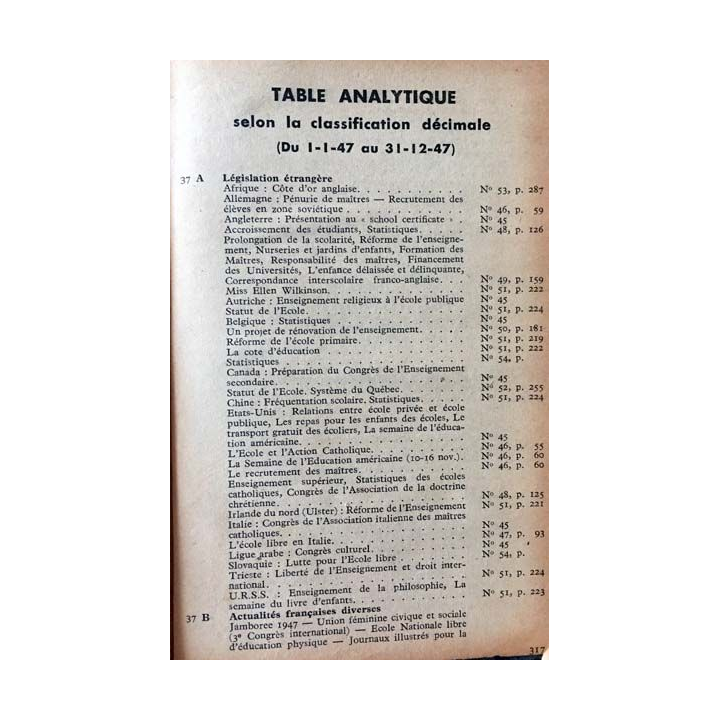 1. Documents pédagogiques 1947 aux éditions SPES