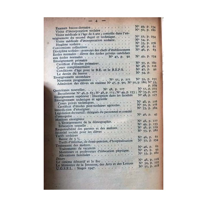 1. Documents pédagogiques 1947 aux éditions SPES