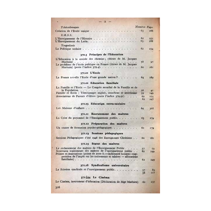 1. Documents pédagogiques 1948 aux éditions SPES