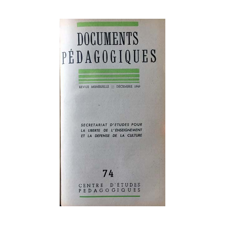 1. Documents pédagogiques 1949 aux éditions SPES