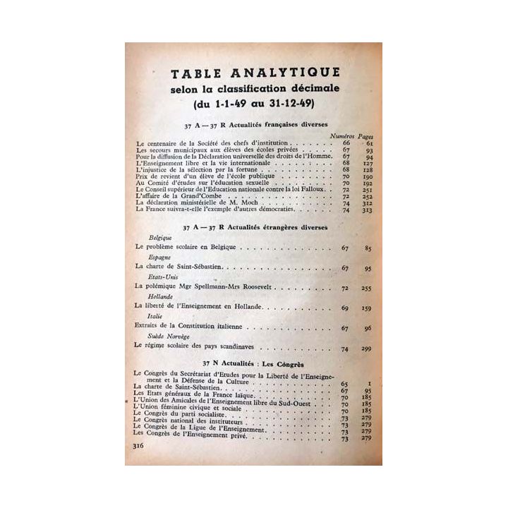 1. Documents pédagogiques 1949 aux éditions SPES