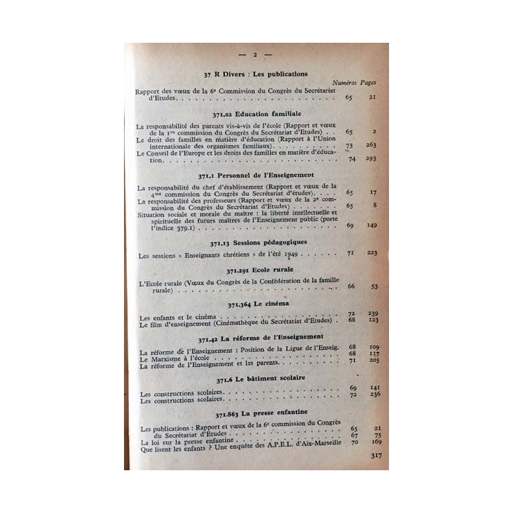 1. Documents pédagogiques 1949 aux éditions SPES