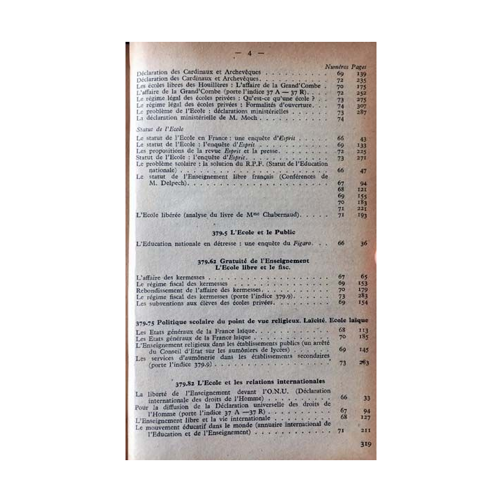 1. Documents pédagogiques 1949 aux éditions SPES