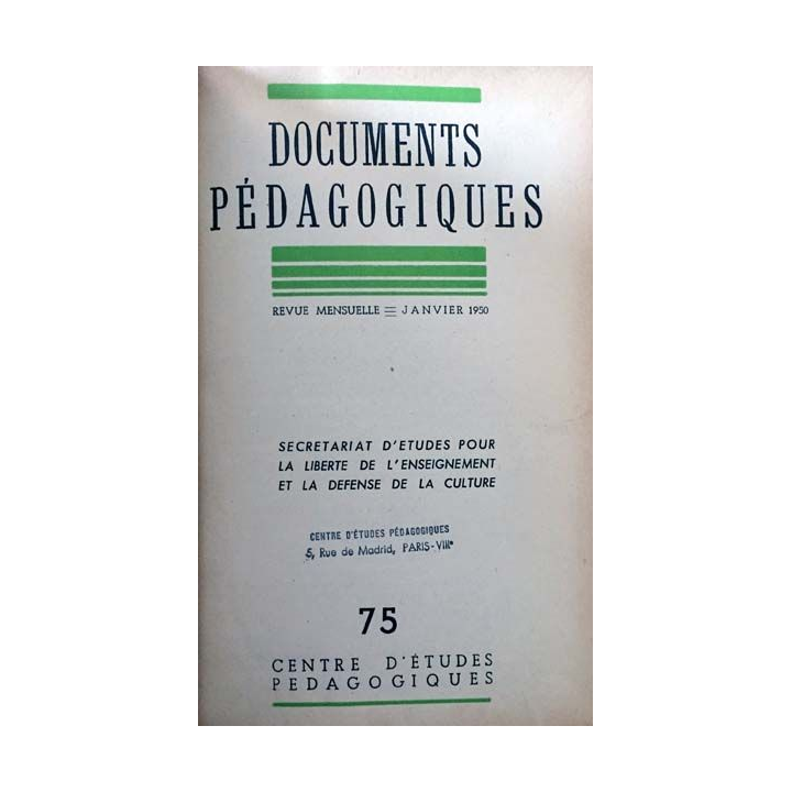 1. Documents pédagogiques 1950 aux éditions SPES