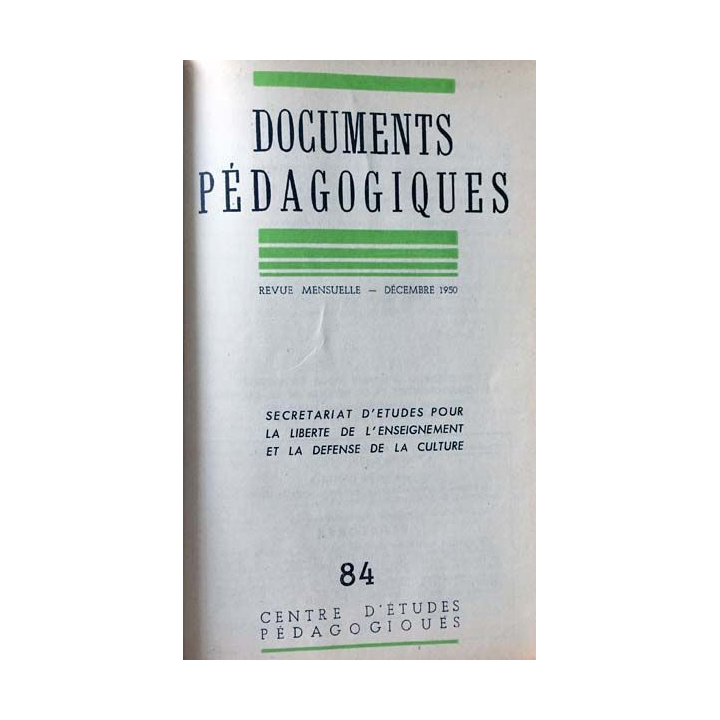1. Documents pédagogiques 1950 aux éditions SPES