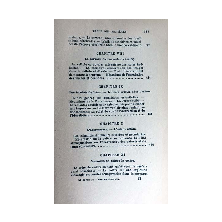 1. Le Corps et l'Ame de l'enfant de Dr Maurice de Fleury aux éditions librairie Armand Colin 1923