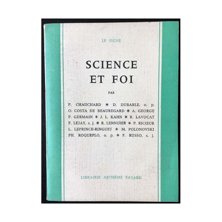 1. Science et foi aux éditions Arthème fayard