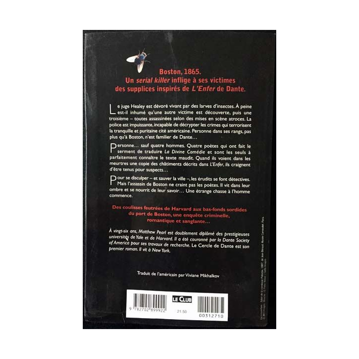 1. Le cercle de Dante de Matthew Pearl aux éditions Le grand livre du mois
