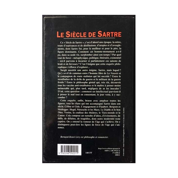 1. Le siècle de Sartre de Bernard-Henri Lévy aux éditions Grasset