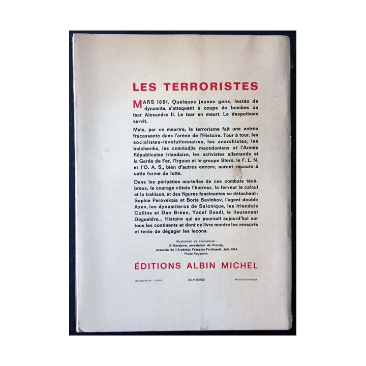 1. Les terroristes de la Russie tsariste à l'O.A.S de Rolland Gaucher aux éditions Albin Michel