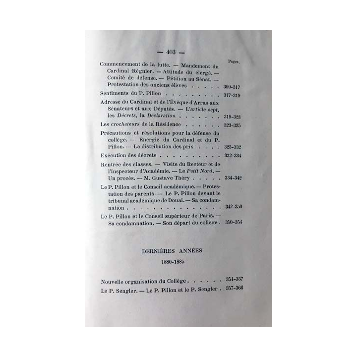 1. Le révérend Père Pillon la compagnie de Jésus et les collèges de Brugelette, Vannes, Sainte-Geneviève, Amiens et Lille
