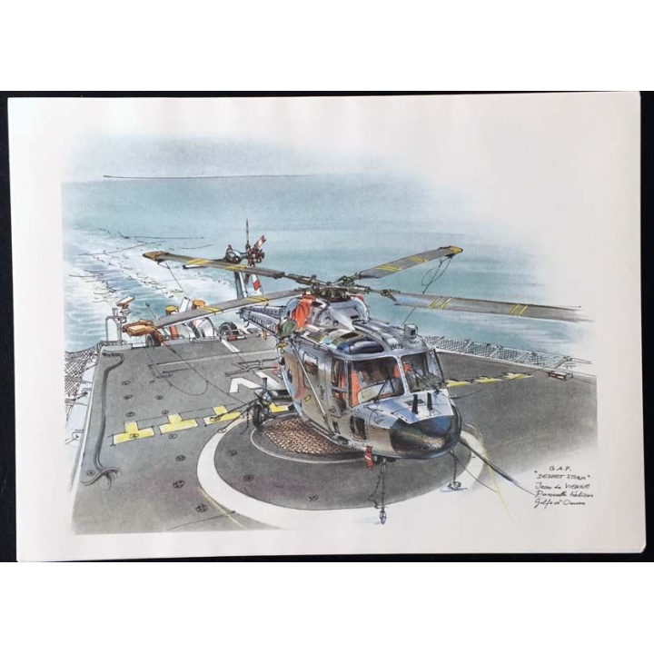 1. Croquis de la guerre du Golfe d'un peintre de la Marine en mission à bord des bâtiments de la Marine Nationale