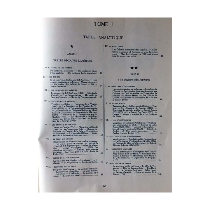 1. Histoire du peuple américain Tome I de André Maurois aux éditions Littéraires de France 1955