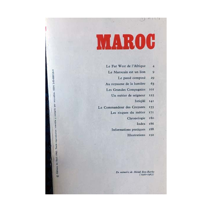 1. Maroc petite planète de Vincent Monteil aux éditions du Seuil