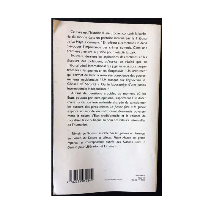 1. La justice face à la guerre de Nuremberg à La Haye de Pierre Hazan aux éditions Stock