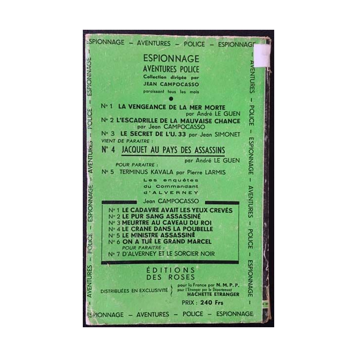 1. Jacquet au pays des assassins de André Le Guen aux éditions des Roses
