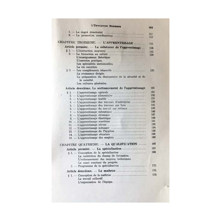 1. L'éducation moderne cycle général des programmes rationnels d'éducation de Hubert Sesmat