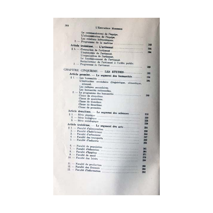 1. L'éducation moderne cycle général des programmes rationnels d'éducation de Hubert Sesmat