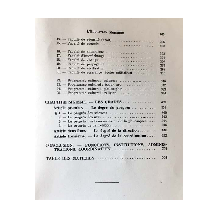 1. L'éducation moderne cycle général des programmes rationnels d'éducation de Hubert Sesmat