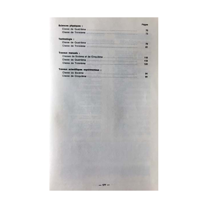 1. Le premier cycle horaires, programmes, instructions aux éditions institut pédagogique national