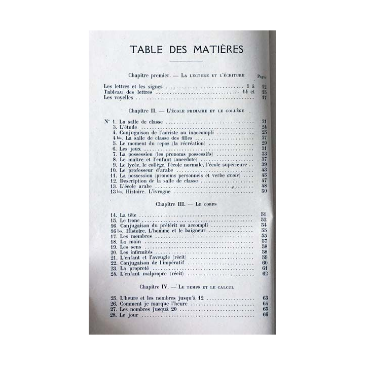 1. Cours élémentaire d'arabe parlé livre du maître de Soualah Mohammed aux éditions Alger 1949