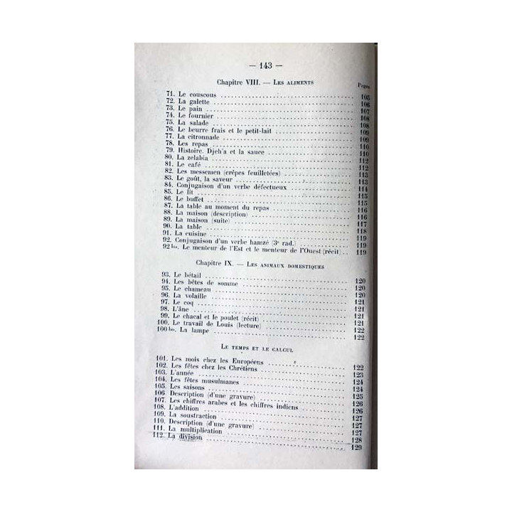 1. Cours élémentaire d'arabe parlé livre du maître de Soualah Mohammed aux éditions Alger 1949
