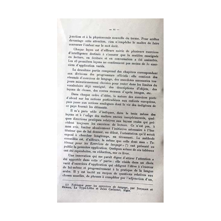 1. Cours élémentaire d'arabe parlé enseignement par l'image de Soualah Mohammed aux éditions Alger 1956