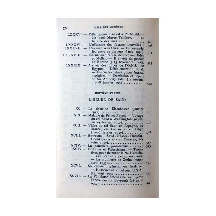 1. Le roi Saud ou l'Orient à l'heure des relèves de Benoist-Méchin aux éditions Albin Michel