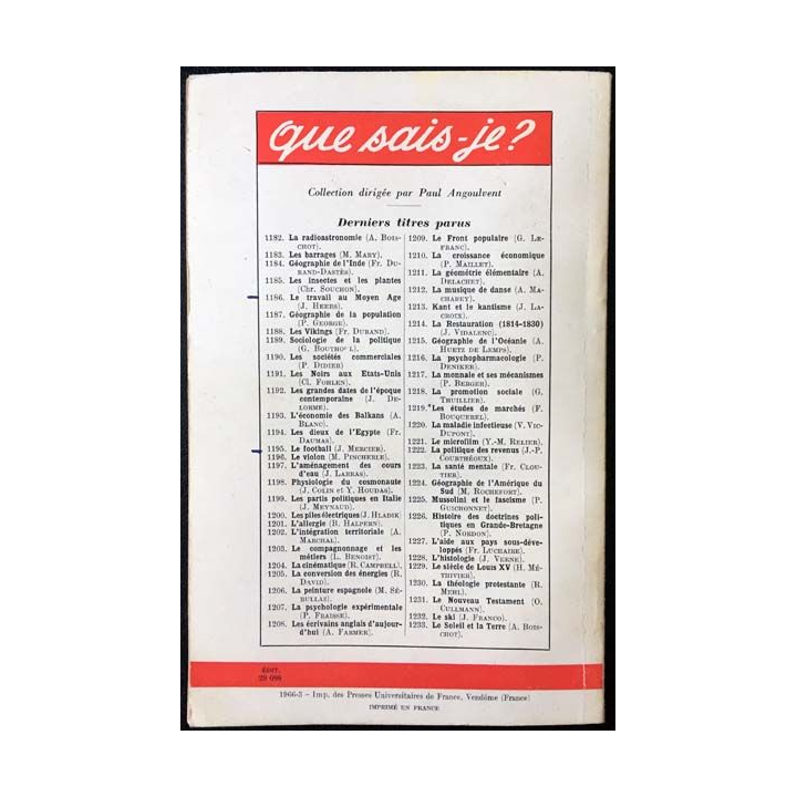 1. N°1234 Que sais je ? Grammaire du latin de Jean Collart aux éditions Presses universitaires de France