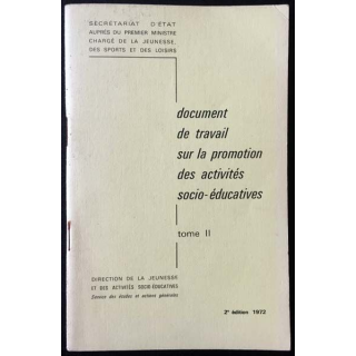 1. Document de travail sur la promotion des activités socio-éducatives Tome II