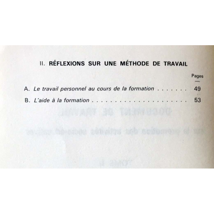 1. Document de travail sur la promotion des activités socio-éducatives Tome II