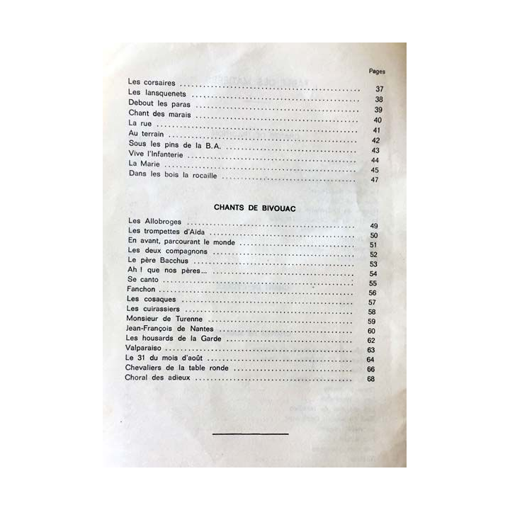 1. Recueil de chants aux éditions E.N.S.O.A