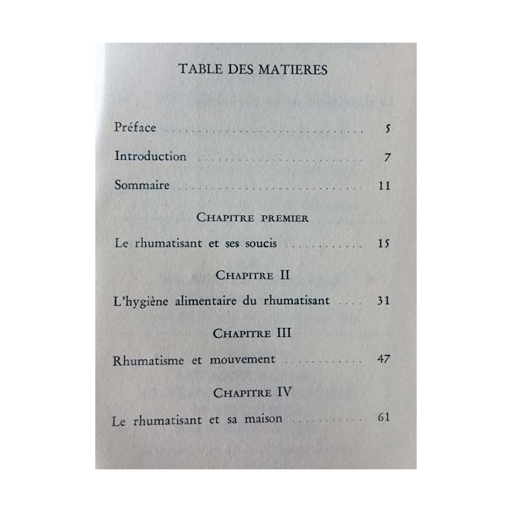 1. L'hygiène du rhumatisant du Docteur H. Dejust aux éditions Vigot frères 1957