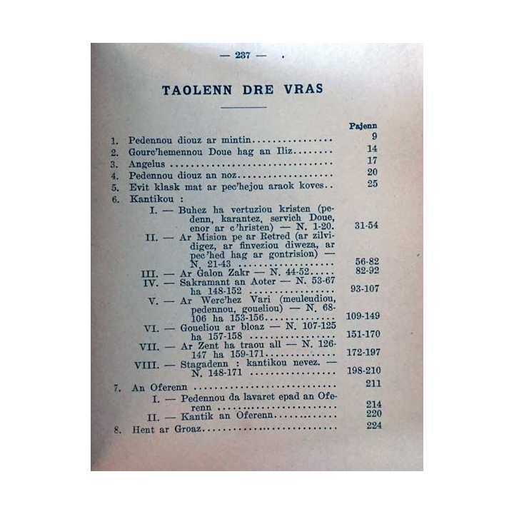1. Kantikou Brezonek eskopti Kemper ha leon Xavier de Langlais
