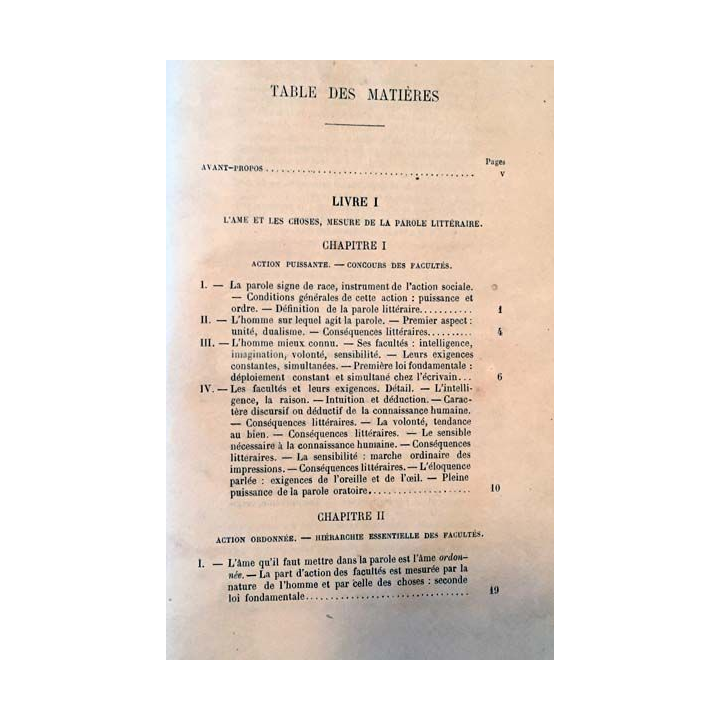 1. Théorie des belles-lettres l'âme et les choses dans la parole par R.P.G Longhaye aux éditions Retaux-Bray 1885