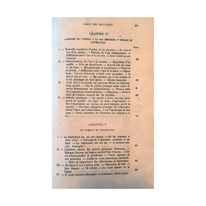 1. Théorie des belles-lettres l'âme et les choses dans la parole par R.P.G Longhaye aux éditions Retaux-Bray 1885