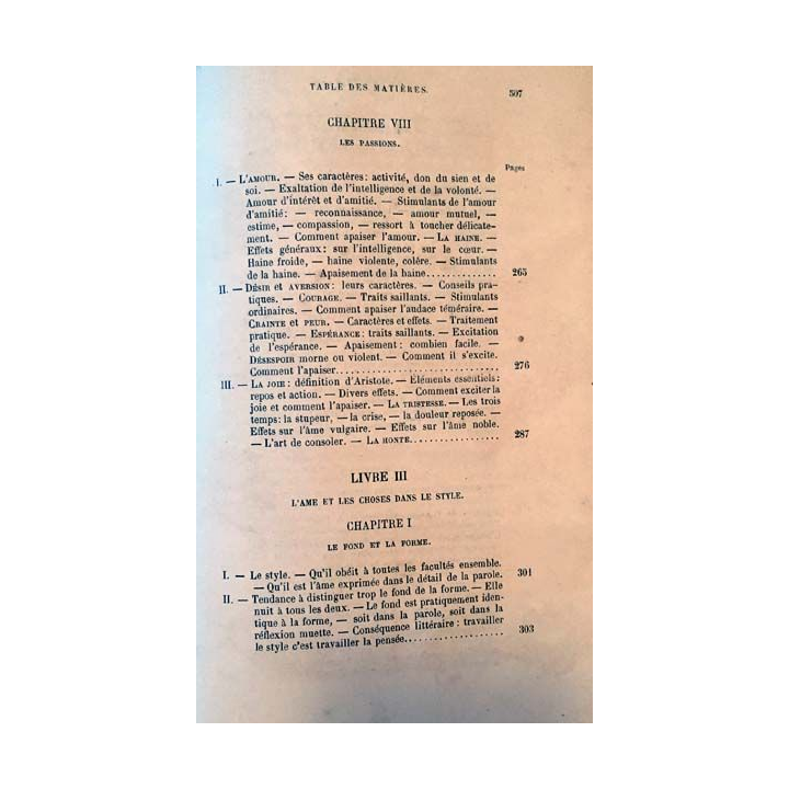 1. Théorie des belles-lettres l'âme et les choses dans la parole par R.P.G Longhaye aux éditions Retaux-Bray 1885