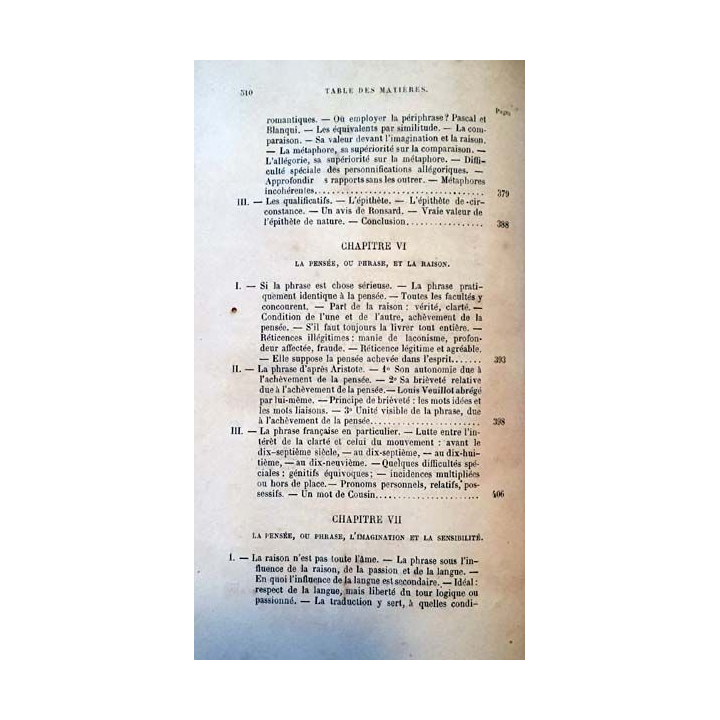 1. Théorie des belles-lettres l'âme et les choses dans la parole par R.P.G Longhaye aux éditions Retaux-Bray 1885