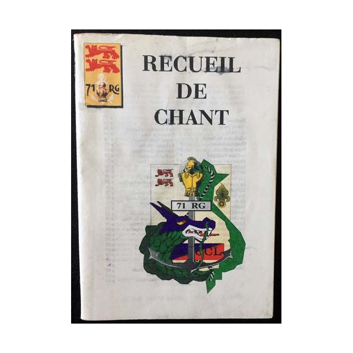 1. Recueil de chant du 71 RG 21CCL