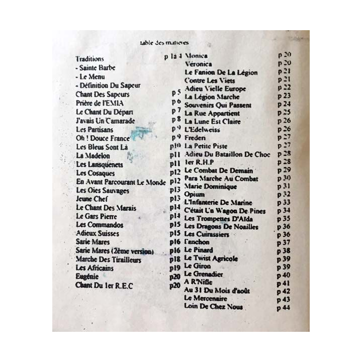 1. Recueil de chant du 71 RG 21CCL