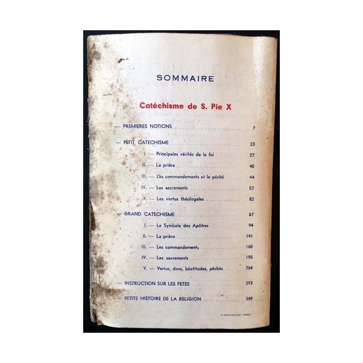 1. Catéchisme de S. Pie X revue mensuelle numéro 116 Septembre-octobre 1967
